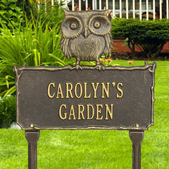 Personalized Garden Plaque Hoot Owl